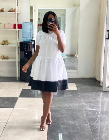 Round Neck Short Sleeves Dress