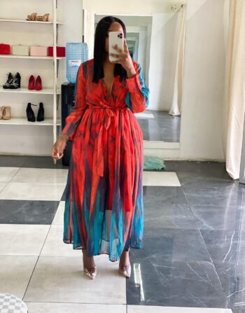 Drip on Orange Dress