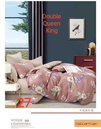 6pcs Soft Touch Pink Floral Bedding