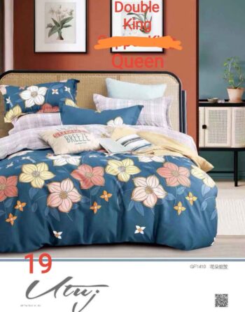 6pcs Soft Touch Reversible Floral Bedding