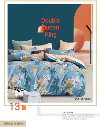 6pcs Blue Flower Bedding