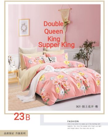 6 Piece Pink Floral Duvet Cover Sets