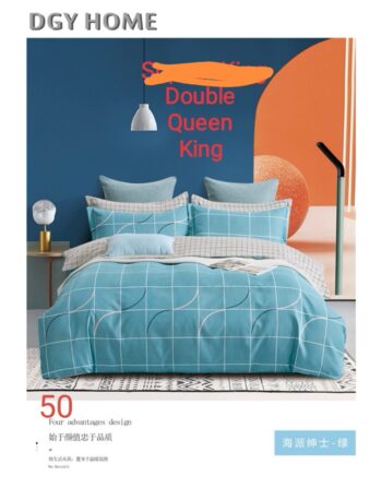 6pcs Soft Touch Blue Bedding