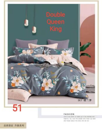 6pcs  Blue Floral Bedding