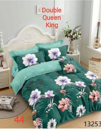 6pcs Dark Green floral Bedding