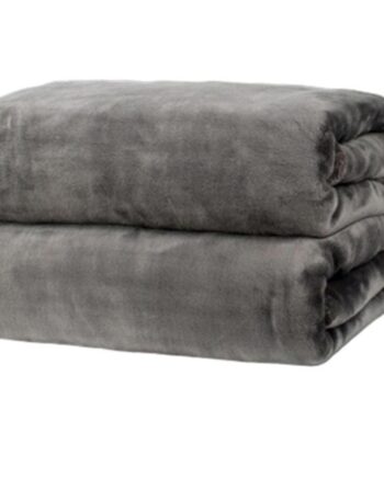 Charcoal Fleece Blanket 220cm x 200cm